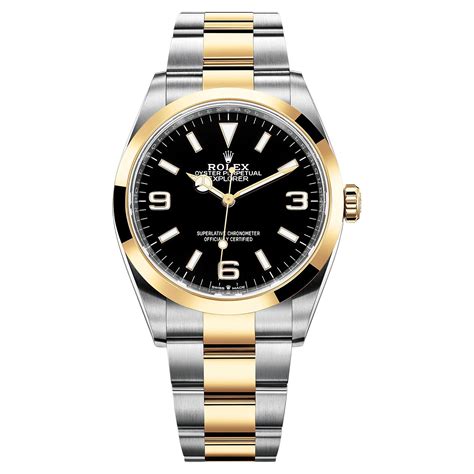 rolex explorer two tone|rolex explorer two tone price.